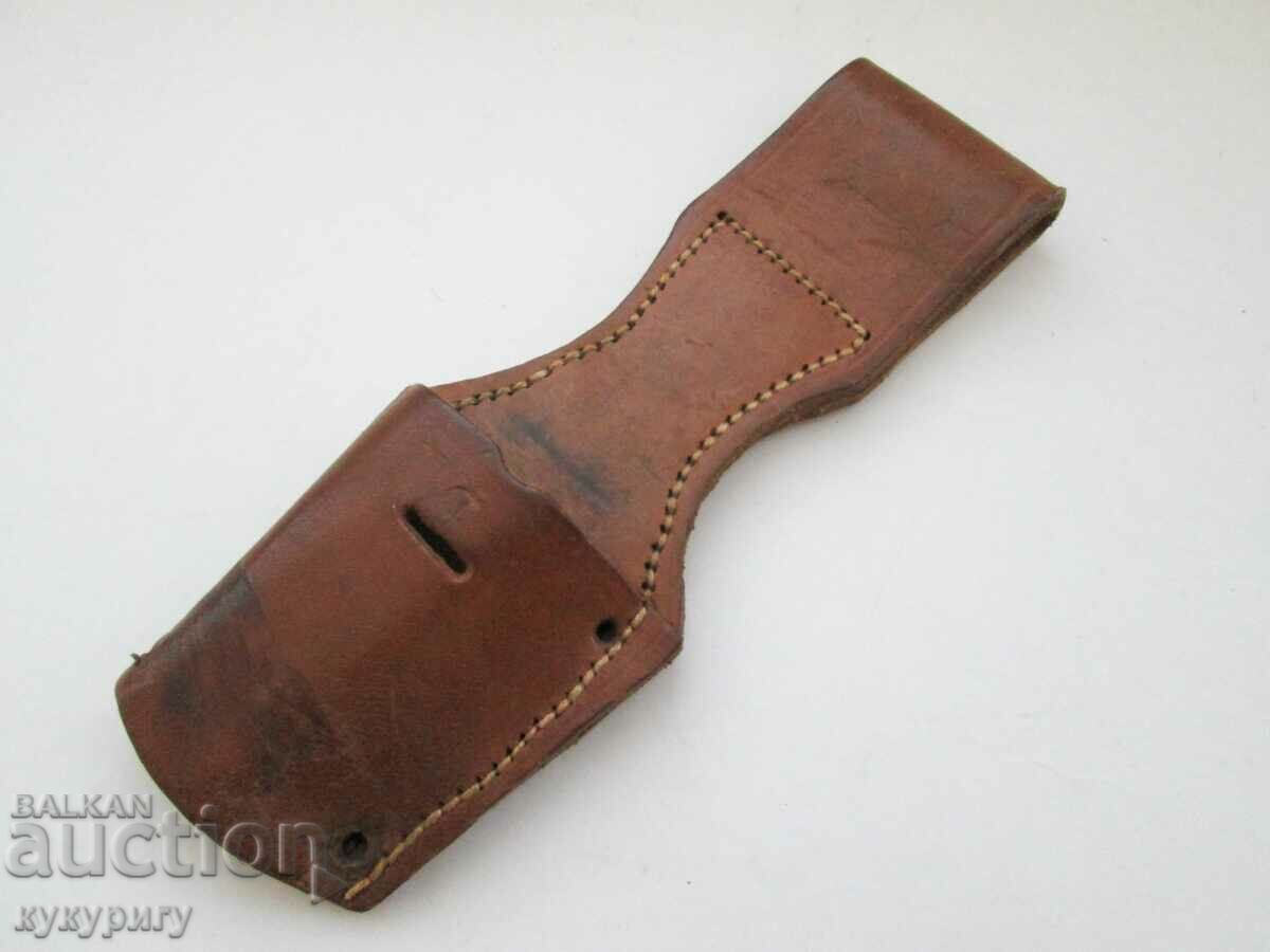 Old leather bayonet holder lopus thick leather