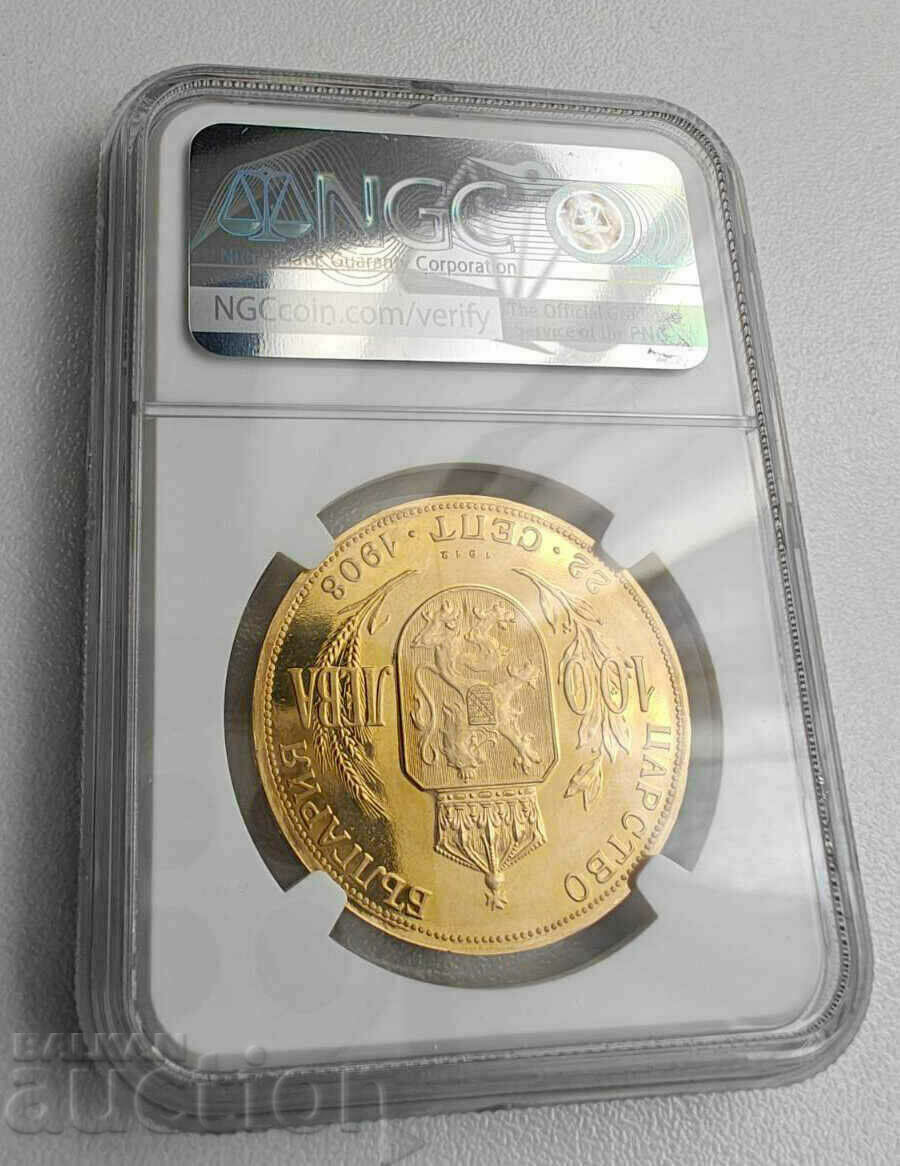 Auction 100 BGN GOLD 1912, NGC 67, Restrike Auction 100 BGN GOLD 1912, NGC 67, Restrike