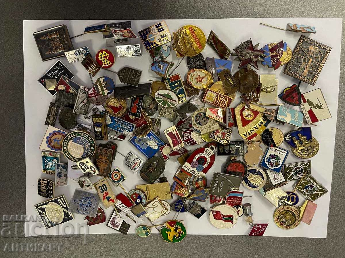 #5 over 120 badges signs medals USSR Soviet and other social