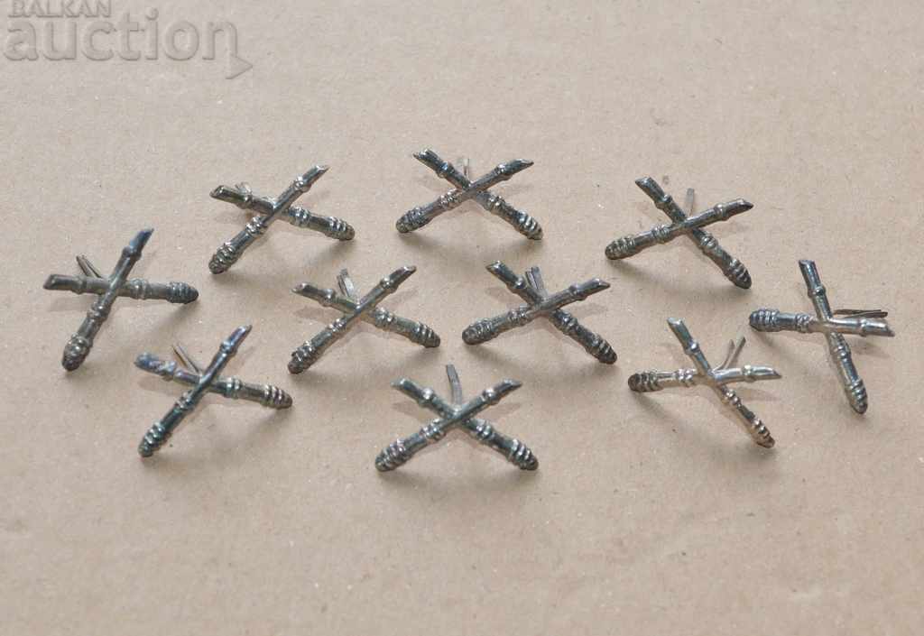 lot Embleme de artilerie, monograme 10 buc lot Embleme de artilerie, monograme 10 buc