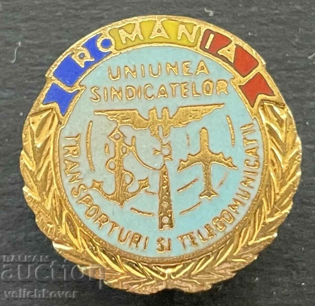 38910 Румъния знак профсъюз на Транспорта и съобщениата емай