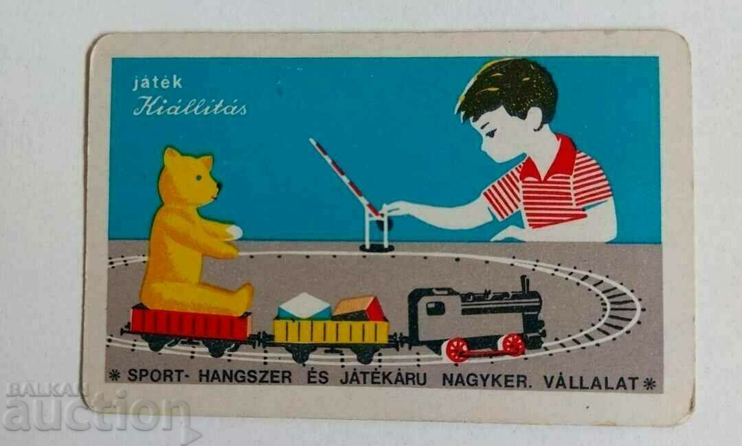 . 1965 SOCIAL CALENDAR CALENDAR TOY TRAIN BEAR