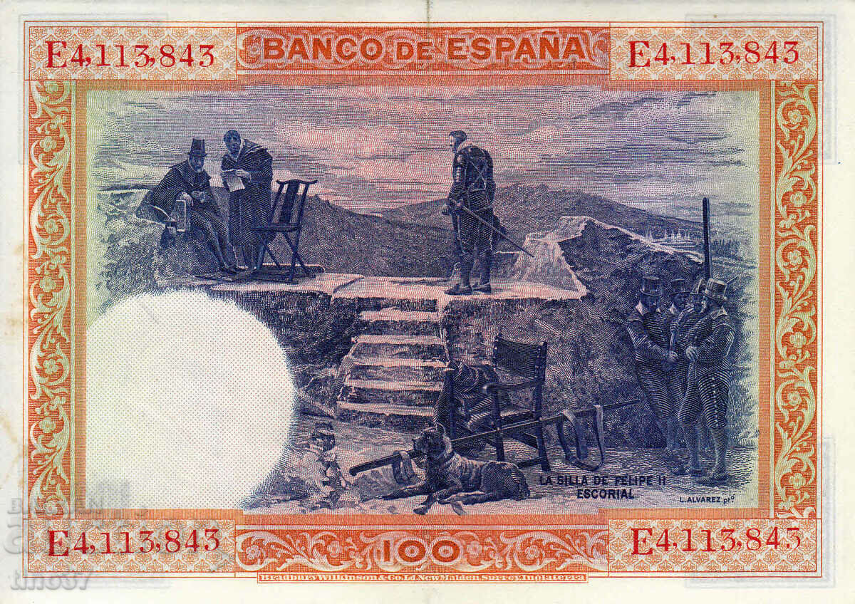 Auction  tino37- SPAIN - 100 PESETS - 1925 - VF+