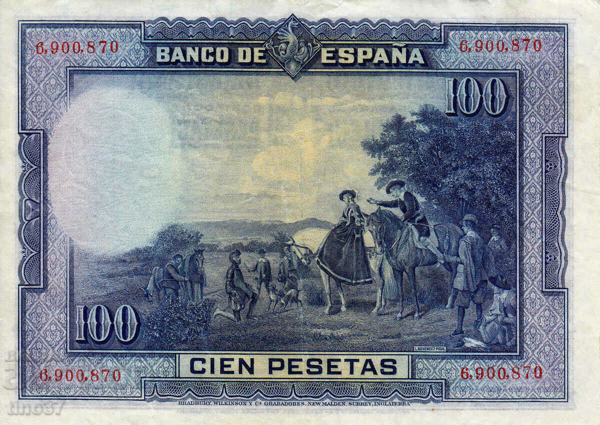 Δημοπρασία tino37- ΙΣΠΑΝΙΑ - 100 PESETS - 1928 - VF+ Δημοπρασία tino37- ΙΣΠΑΝΙΑ - 100 PESETS - 1928 - VF+