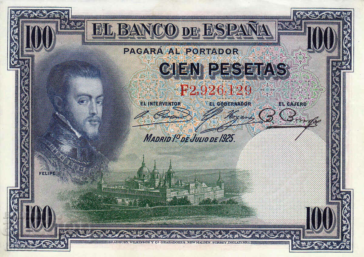 tino37- SPAIN - 100 PESETS - 1925 - XF with price 12.90 BGN | € 6.60 tino37- SPAIN - 100 PESETS - 1925 - XF with price 12.90 BGN | € 6.60
