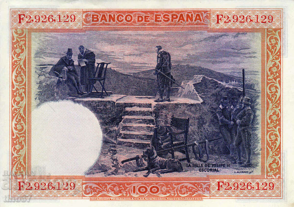 Auction tino37- SPAIN - 100 PESETS - 1925 - XF Auction tino37- SPAIN - 100 PESETS - 1925 - XF