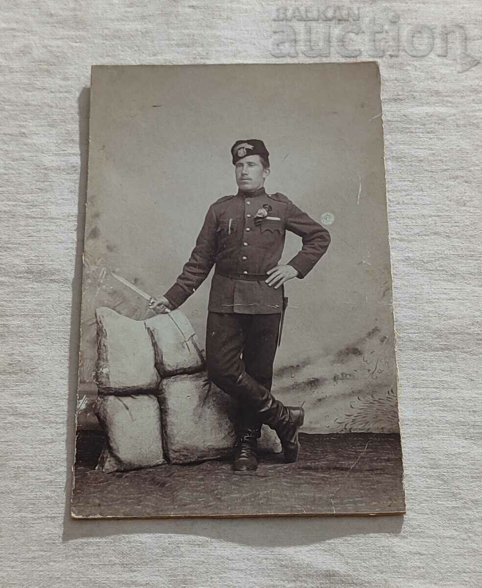 MILITARY PHOTO CARDBOARD PRINCIPALITY OF BULGARIA