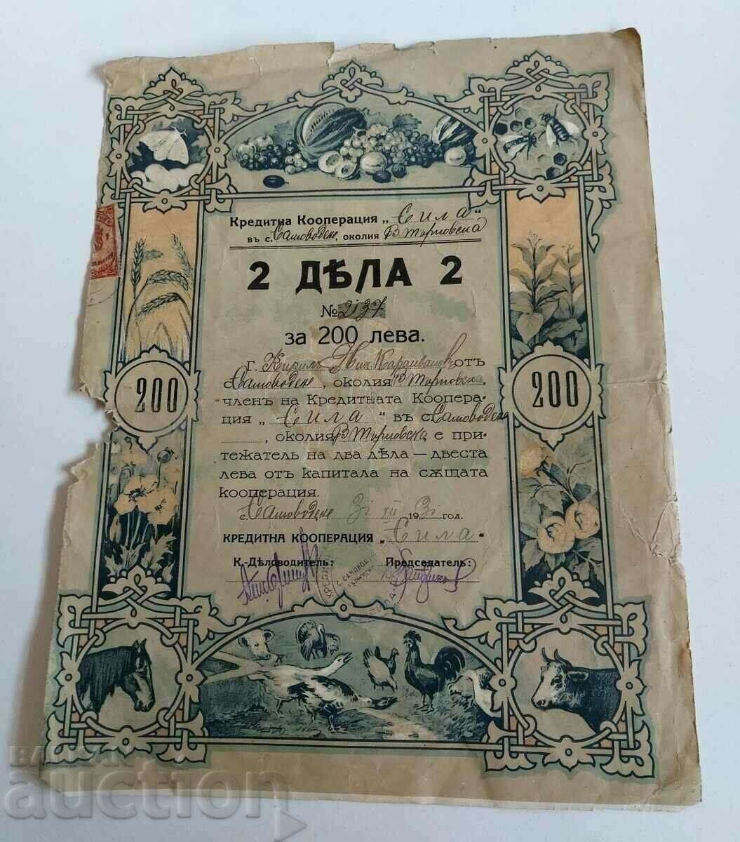 . 1931 2 ДЯЛА ДЯЛ КРЕДИТНА КООПЕРАЦИЯ СИЛА