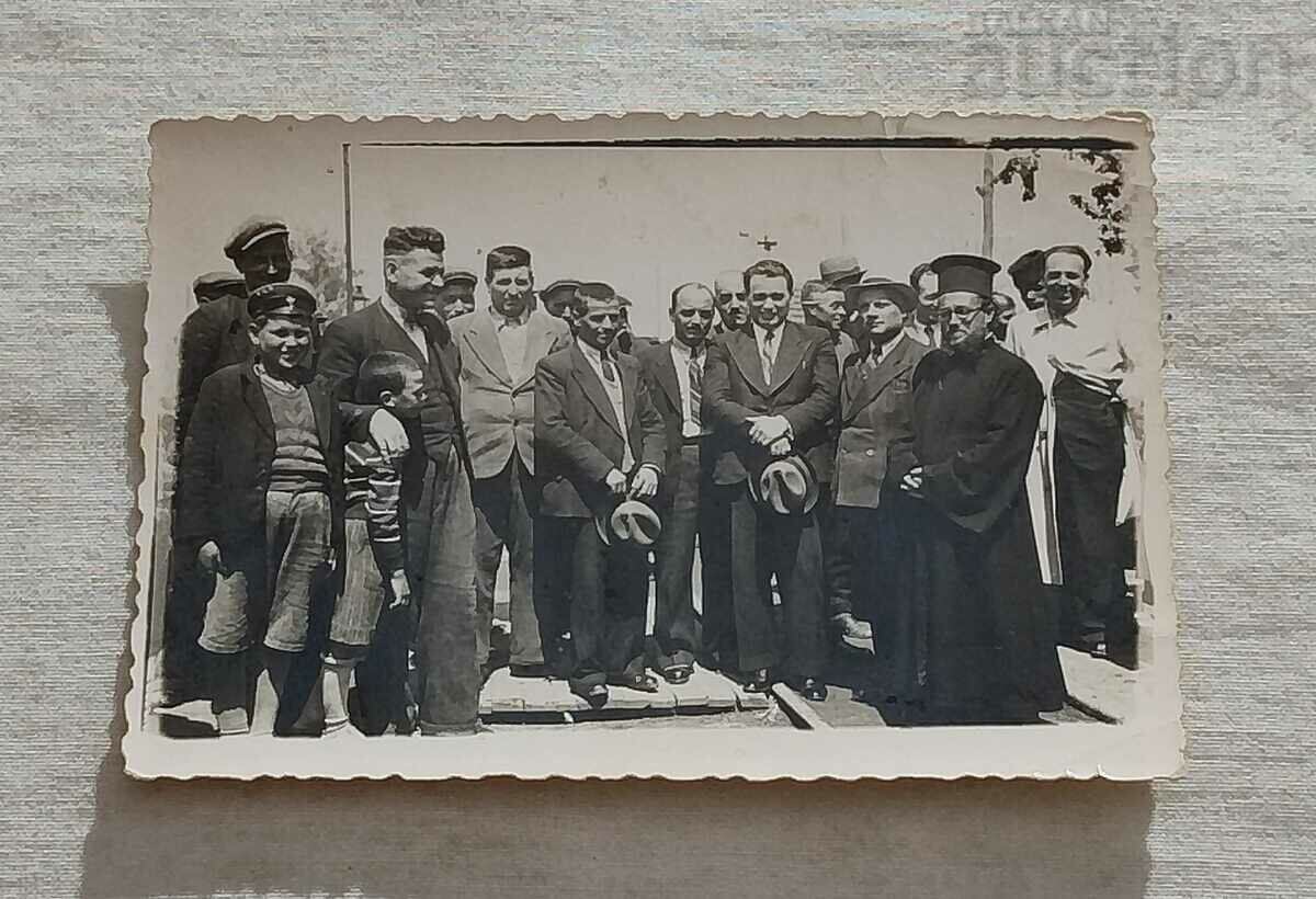 GULABOVO STATION SENDING OFF OF THE MAYOR G.UZUNOV 1942 PHOTO