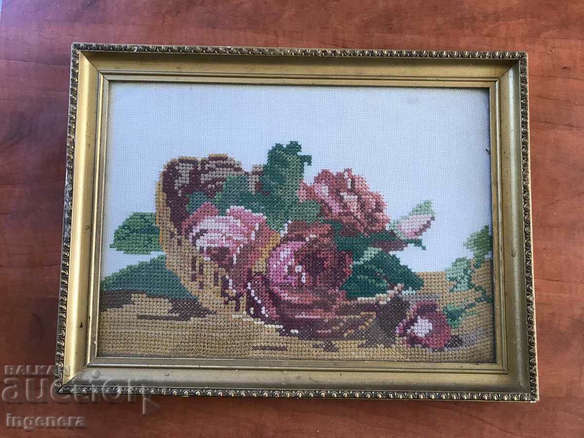 EARLY SOCIETY TAPESTRY SEWED PANEL WOOD FRAME