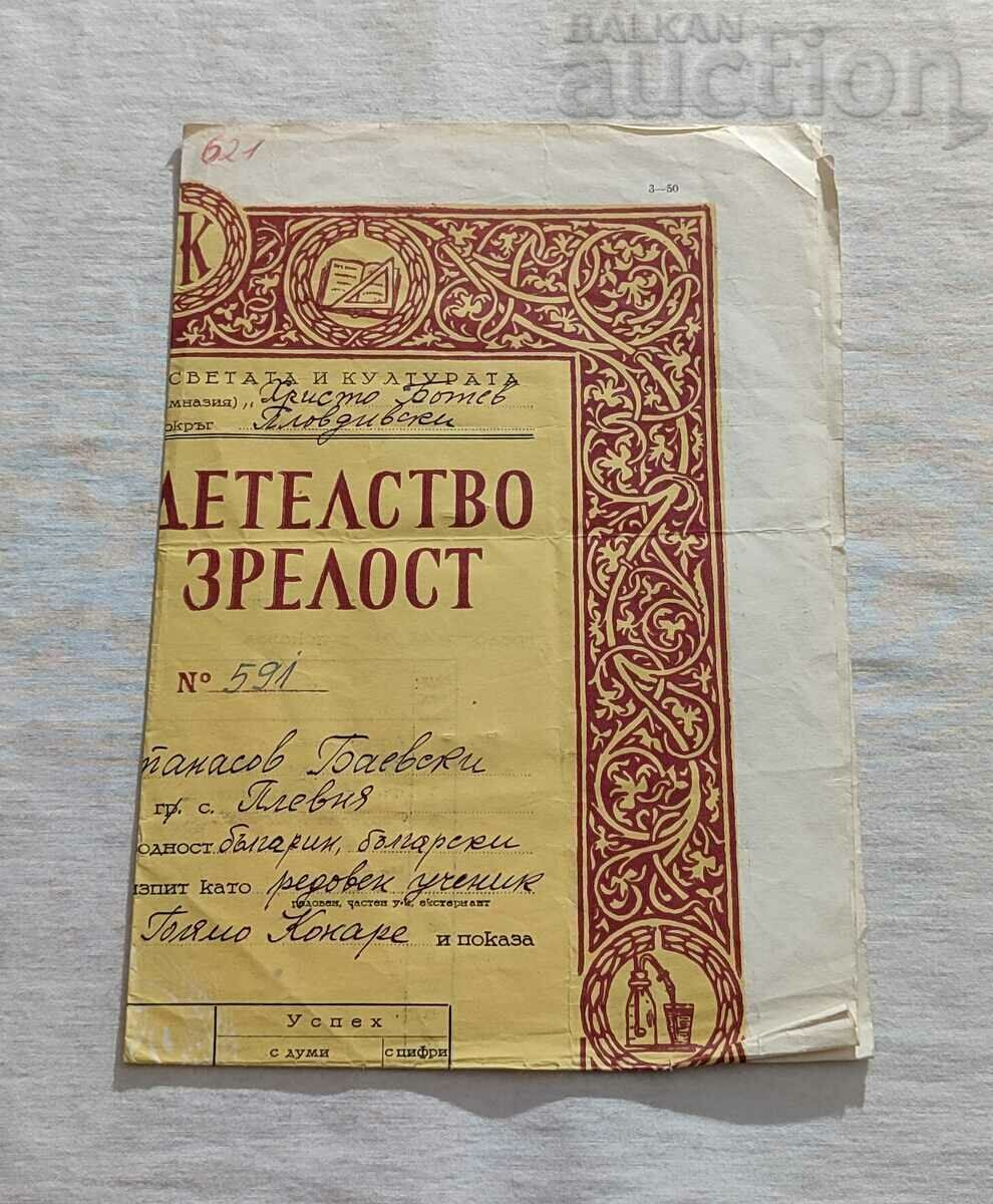 Auction MATURITY CERTIFICATE 1962 BIG KONARE Auction MATURITY CERTIFICATE 1962 BIG KONARE