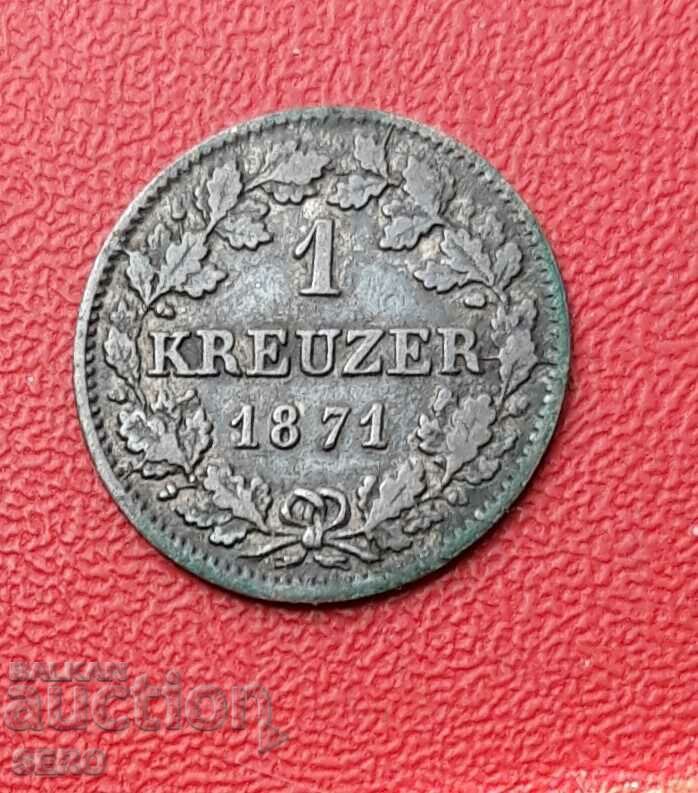 Germania-Bavaria-1 Kreuzer 1871