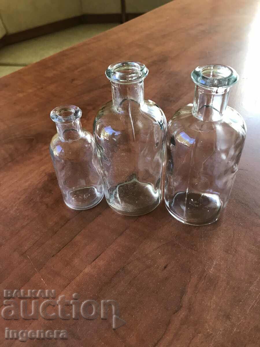 PHARMACEUTICAL GLASS BOTTLE - 3 PCS.