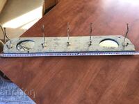 HANGER WOODEN WALL HANGER WITH MIRRORS ANTIQUE