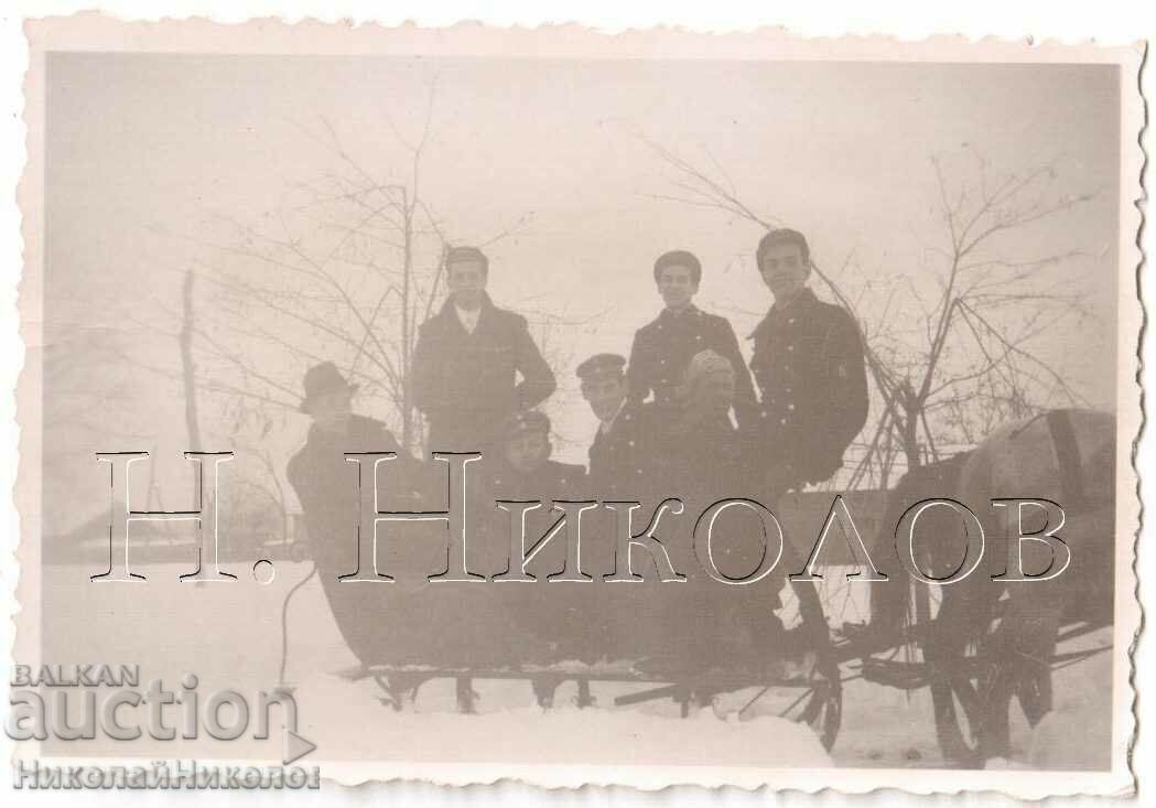 1943 ЛОТ 4х МАЛКИ СТАРИ СНИМКИ ЗИМА В КУБРАТ Д184 - 5