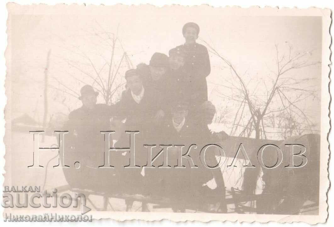1943 LOT 4x SMALL OLD PHOTOS WINTER IN KUBRAT D184 - 6