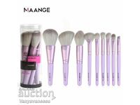 9-piece soft makeup brush set