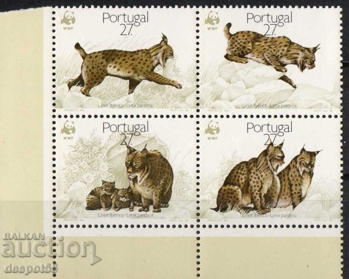 1988. Portugalia. WWF - World Animal Protection. Pătrat.