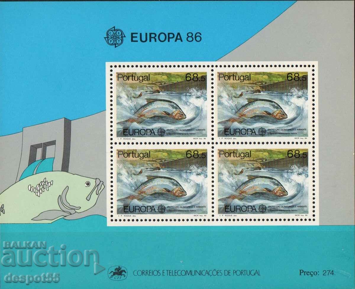 1986. Portugal. Europe - Nature conservation. Block.