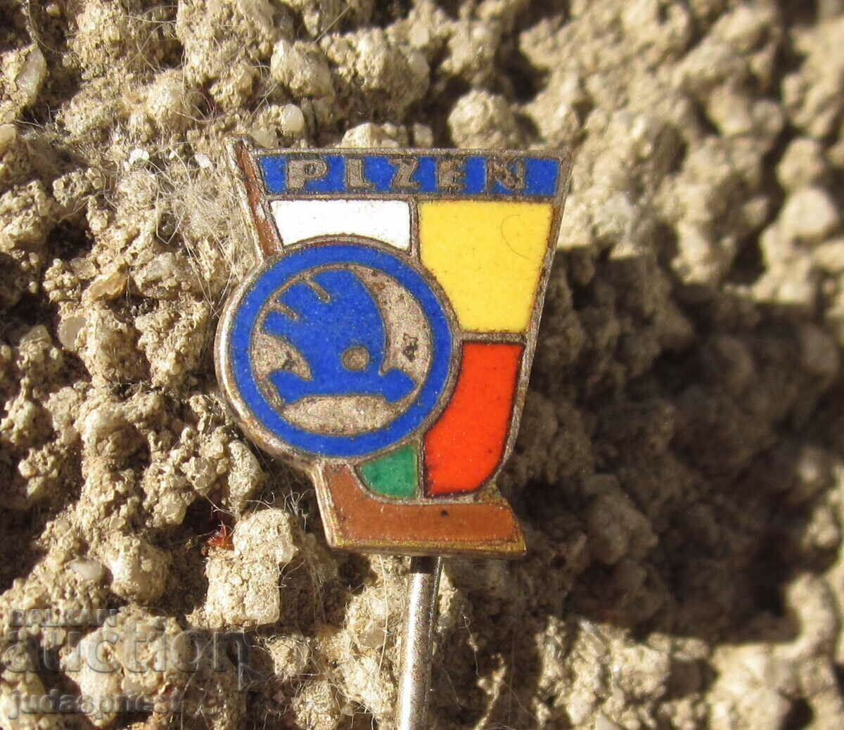 old badge sports club ice hockey skoda plzen marked