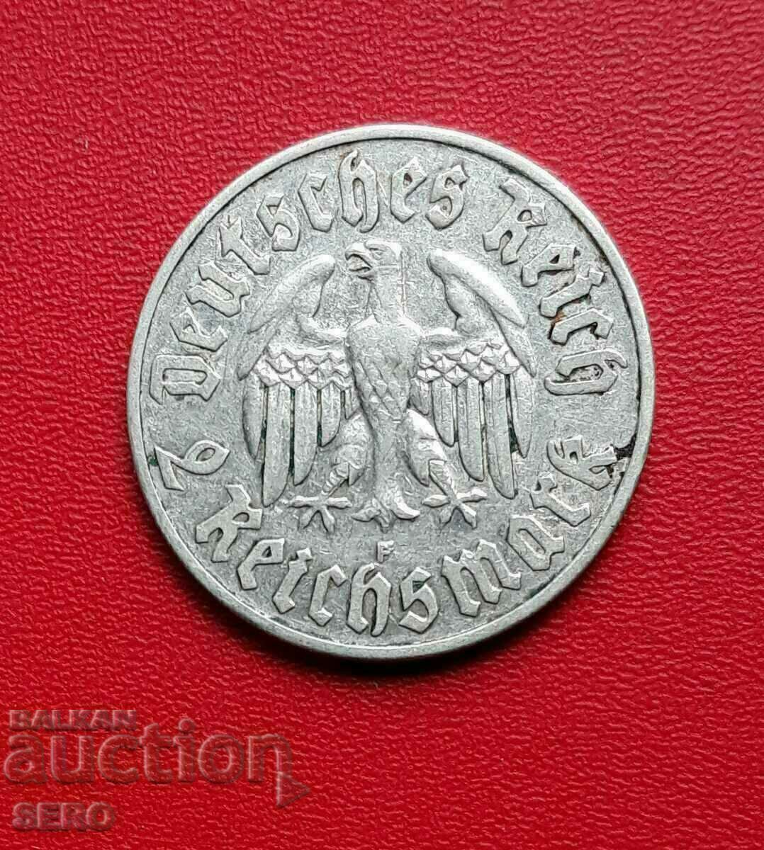 Germania-2 timbre 1933 F-Stuttgart-rar