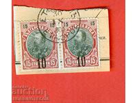 FERDINAND - 2 x 10 / 15 Cents BLACK - ETROPOLE 30 XI 1904