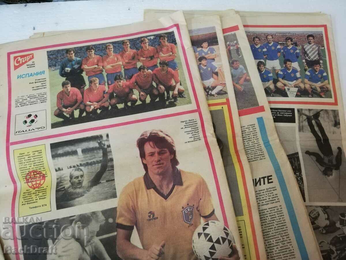 Delivery of 9 issues of the newspaper Start WC in football Italy 1990.