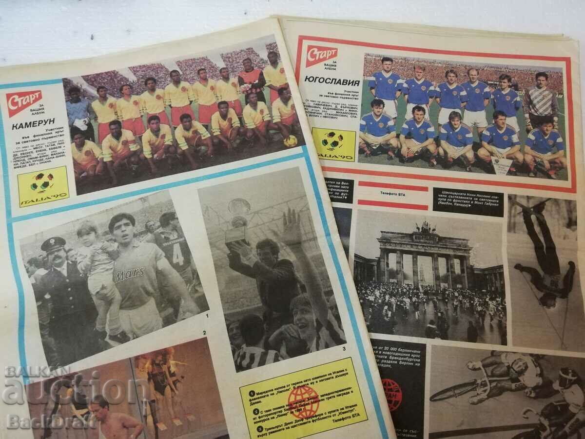 9 issues of the newspaper Start WC in football Italy 1990. - 5
