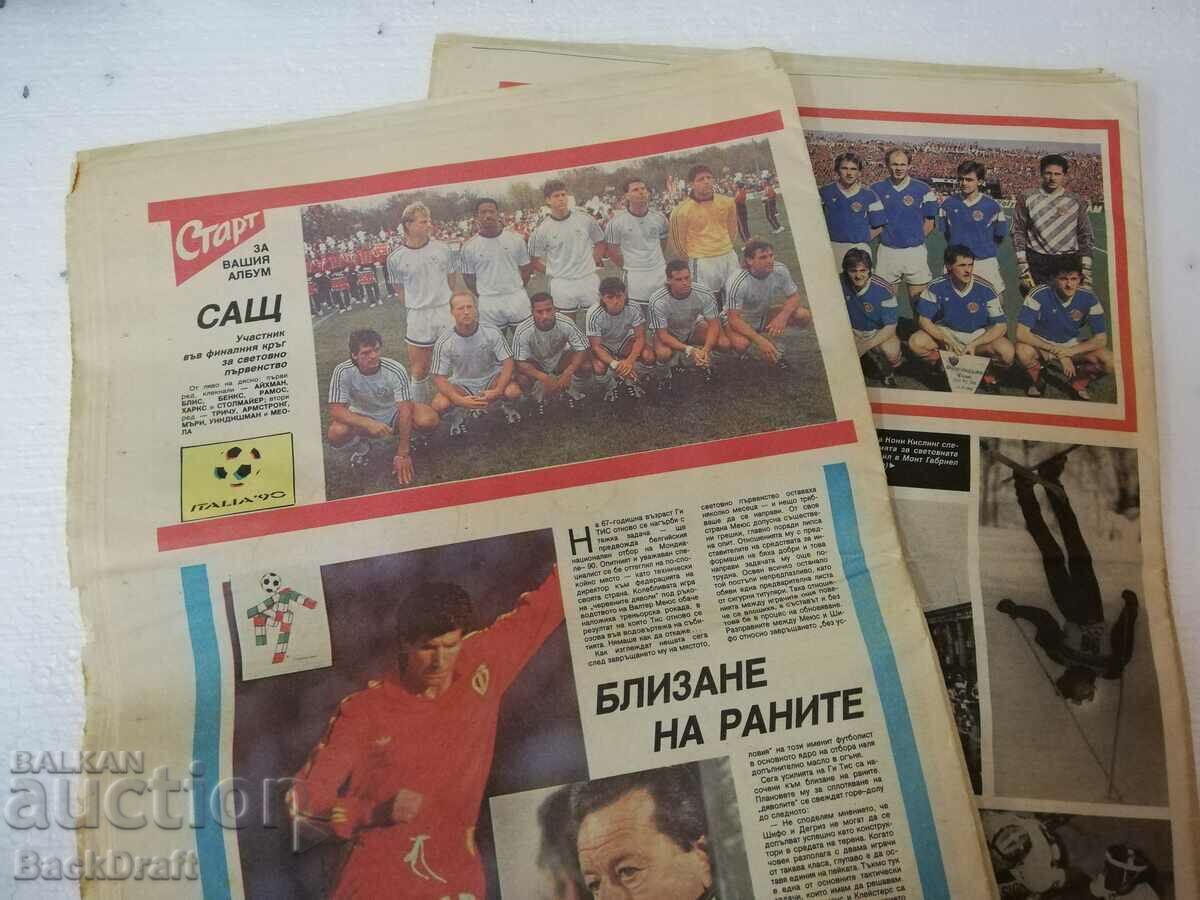9 issues of the newspaper Start WC in football Italy 1990. - 6