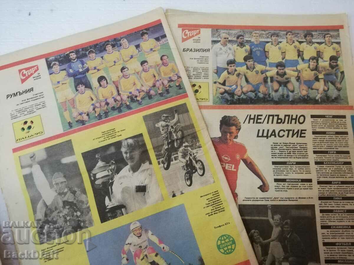9 issues of the newspaper Start WC in football Italy 1990. - 7