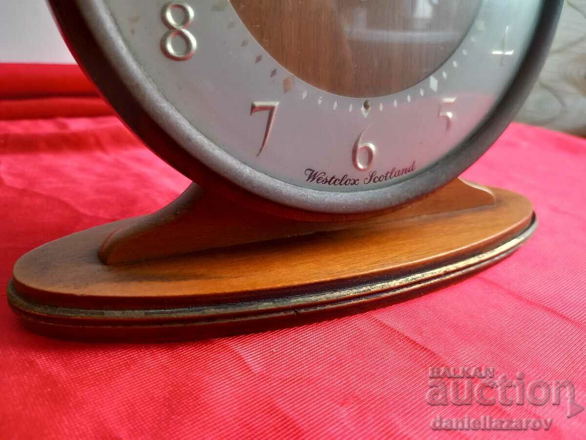 Παράδοση Westclox Scotland μεγάλο επιτραπέζιο ρολόι δεκαετίας του 1950