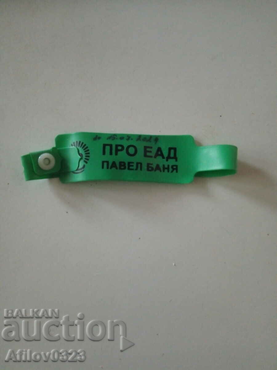 Promotional wristband.