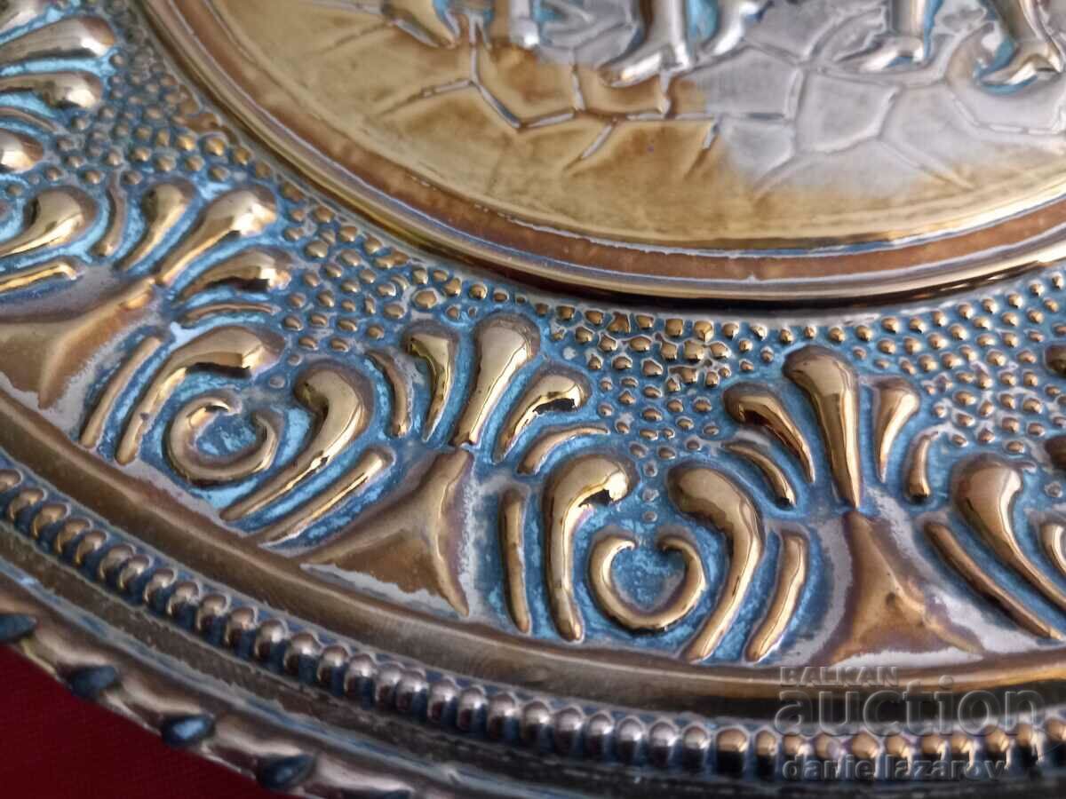 Παράδοση ΜΠΑΡΟΚ Μπρούτζινο ανάγλυφο Πλάκα, Πάνελ Τοίχου με Επιχρύσωση Παράδοση ΜΠΑΡΟΚ Μπρούτζινο ανάγλυφο Πλάκα, Πάνελ Τοίχου με Επιχρύσωση