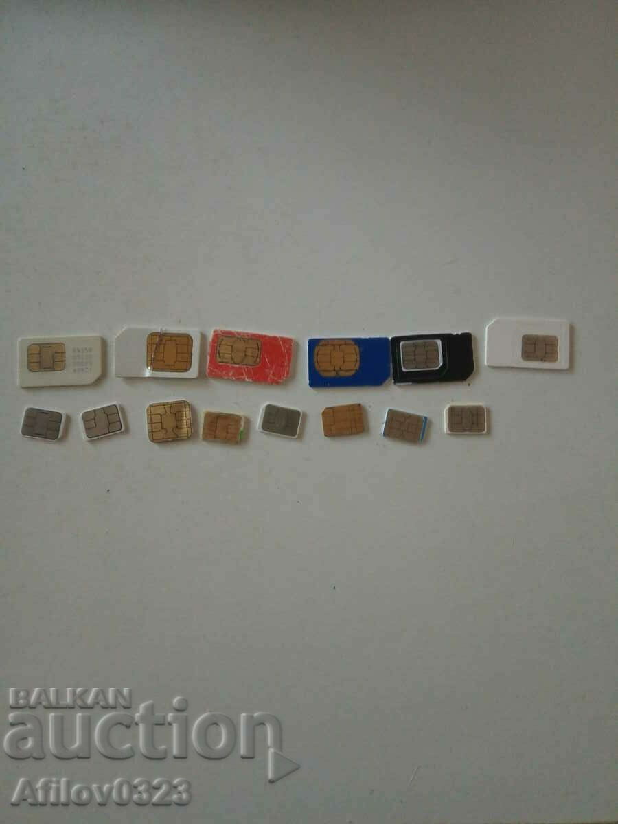 SIM cards used - various.