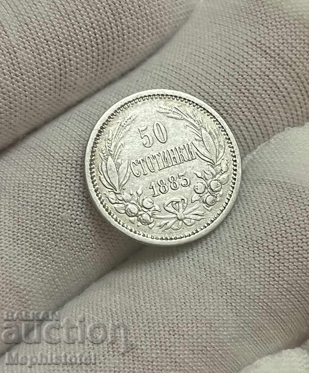 Delivery of 50 cents 1883, Principality of Bulgaria - silver coin Delivery of 50 cents 1883, Principality of Bulgaria - silver coin