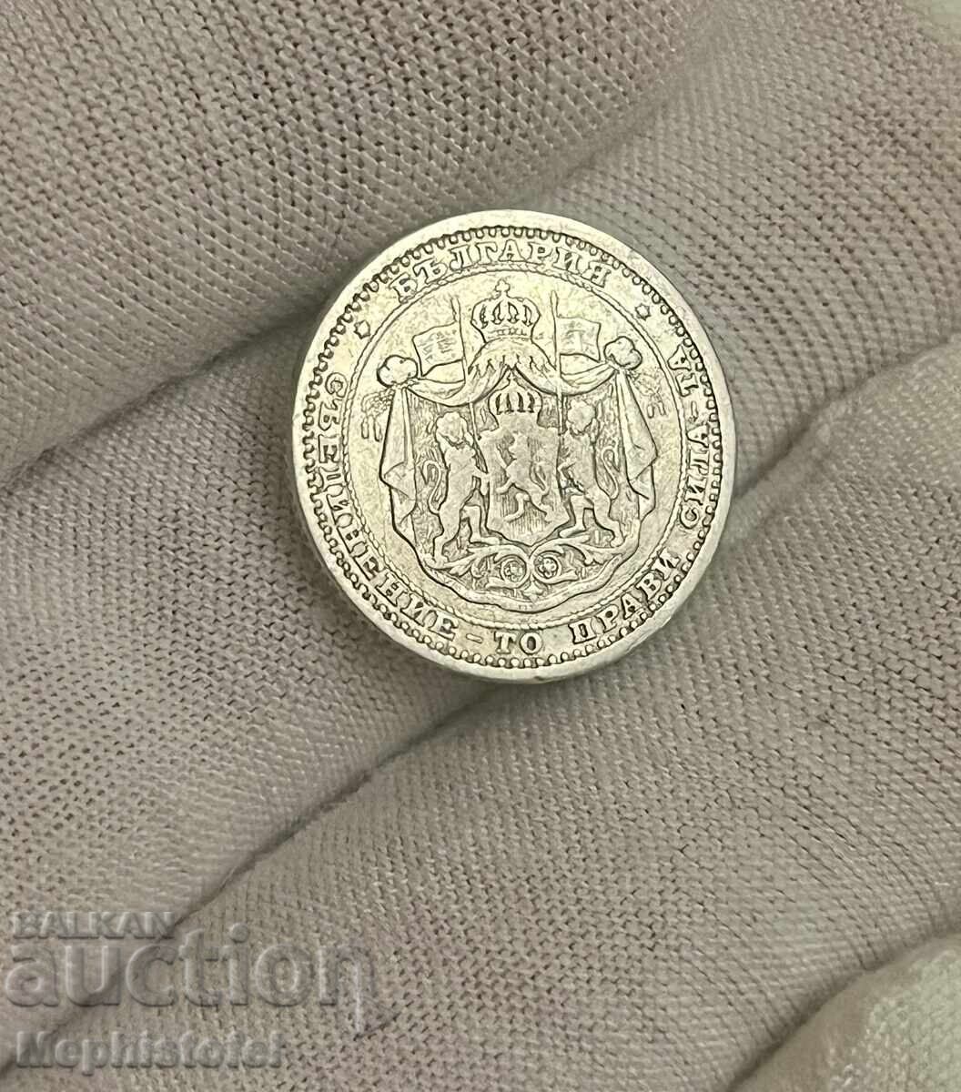 50 cents 1883, Principality of Bulgaria - silver coin - 7 50 cents 1883, Principality of Bulgaria - silver coin - 7