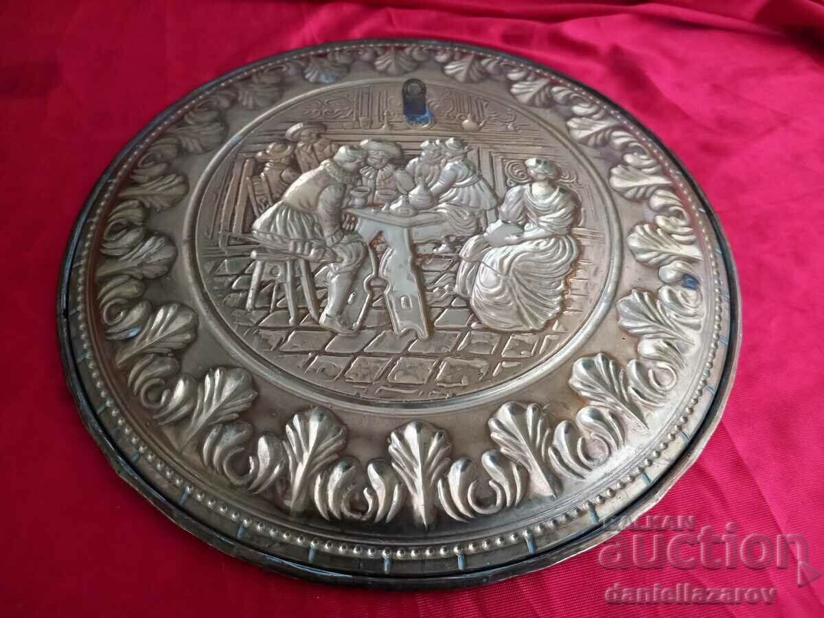 BAROQUE Brass Relief Plate, Wall Panel with Gilding 3 - 5 BAROQUE Brass Relief Plate, Wall Panel with Gilding 3 - 5