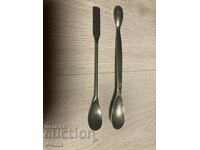 Apothecary measuring spoon spatula 2 pcs