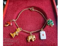 Austrian gilt charm bracelet circa 1930