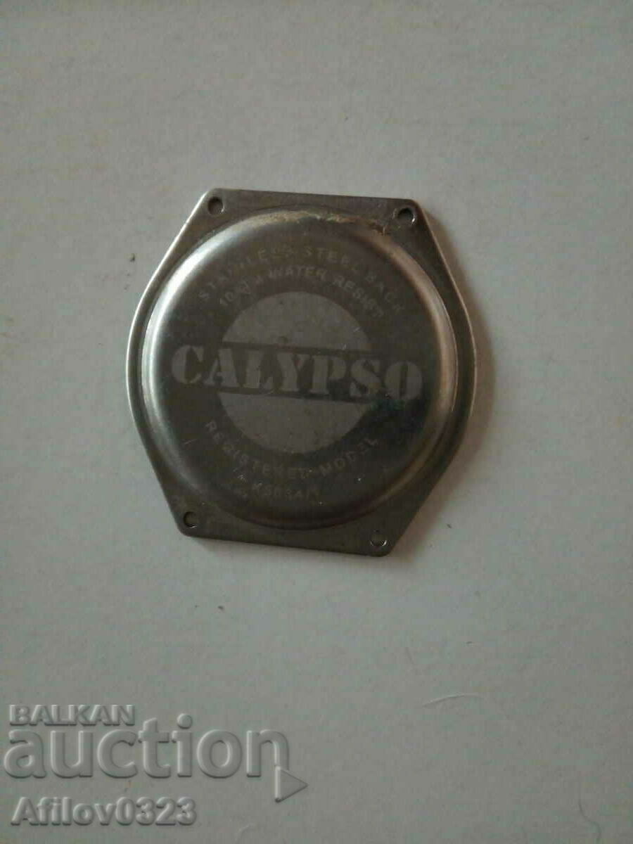 Calipso wristwatch bottom.