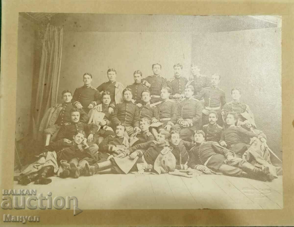 A unique photo of the 4th Graduation of the Military University in 1883. with price 750.00 BGN | € 383.47