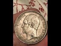 Belgium 5 Francs 1853 Leopold I Silver