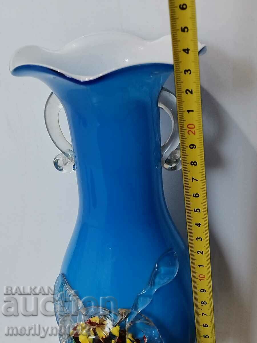 Murano glass vase with cape opening 24 cm high - 6 Murano glass vase with cape opening 24 cm high - 6