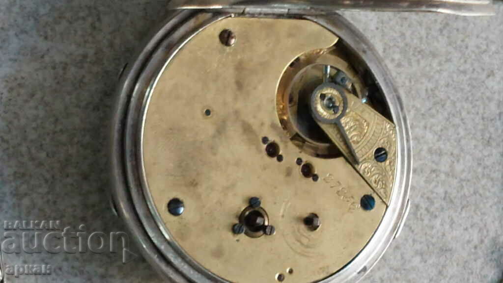 Доставка на Сребърен часовник -хронограф -Швейцария -XIX век -работещ Доставка на Сребърен часовник -хронограф -Швейцария -XIX век -работещ