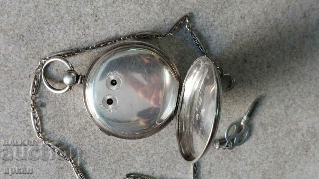 Сребърен часовник -хронограф -Швейцария -XIX век -работещ - 5 Сребърен часовник -хронограф -Швейцария -XIX век -работещ - 5