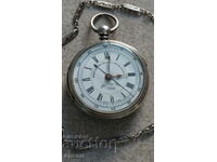 Silver watch - chronograph - Switzerland - XIX century - working