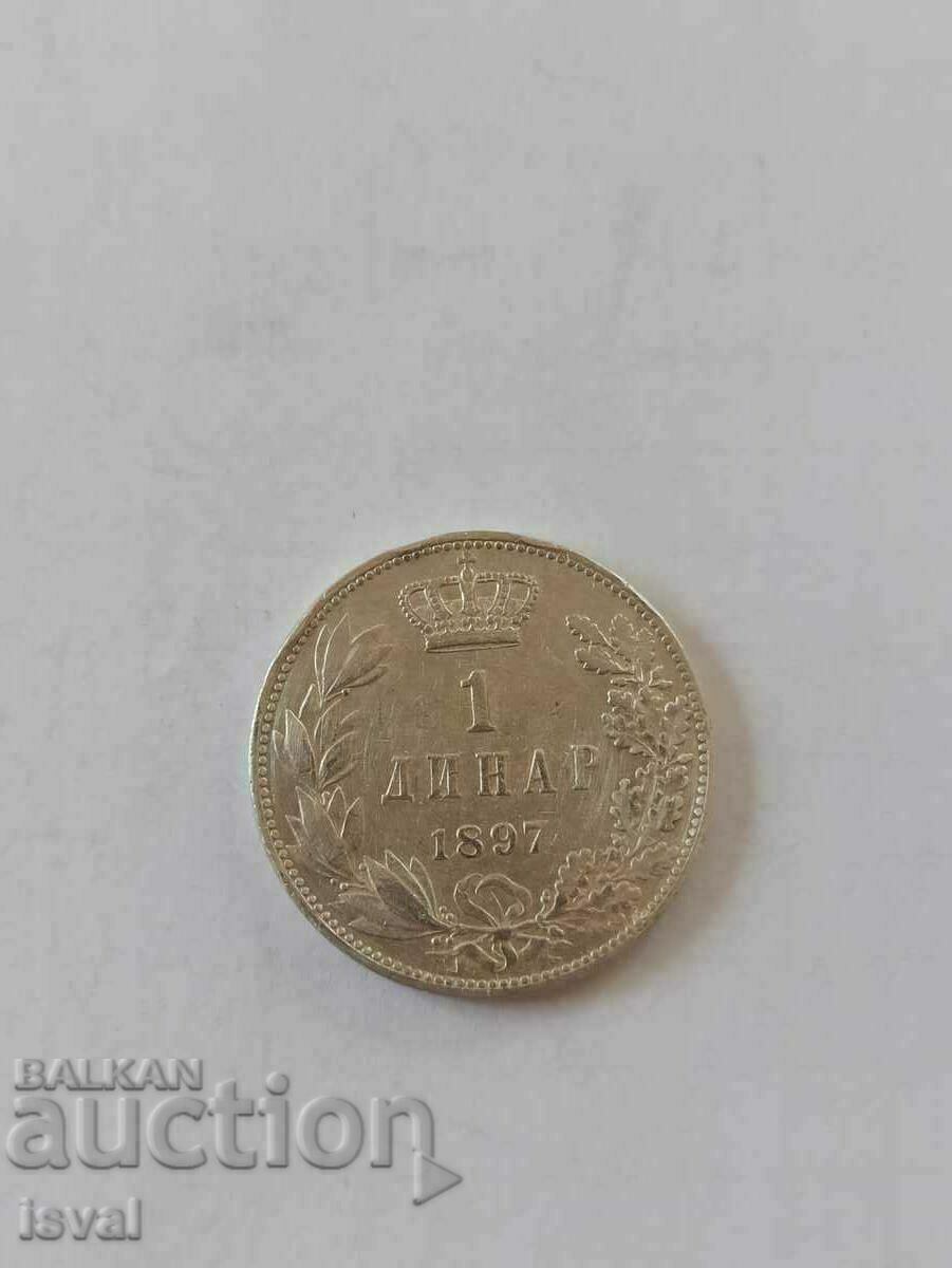 1 Dinar - Serbia - 1897