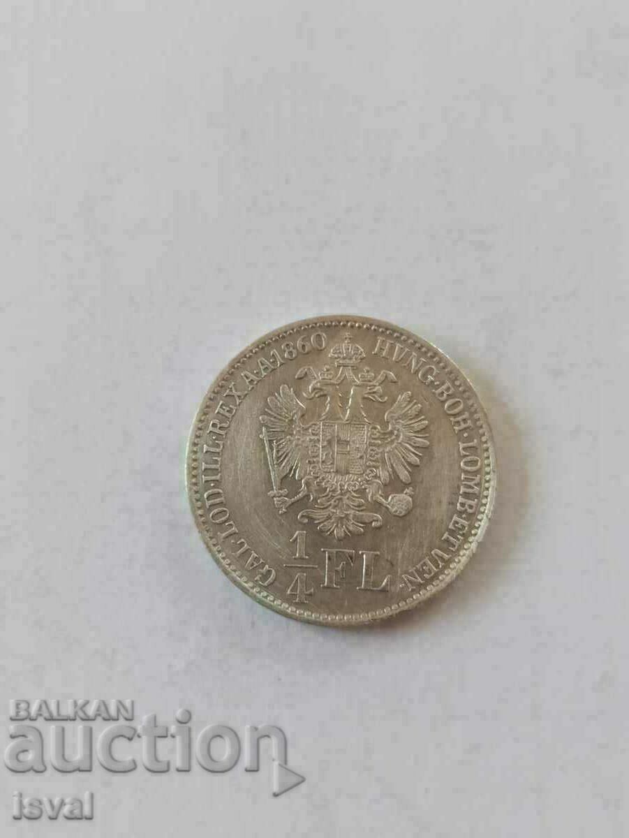 1/4 Forint - 1860