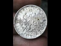 France 5 francs 1961 silver type 835