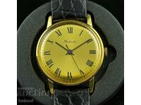 Soviet Gold Plated Men's Watch Rocket Roman Numerals Raketa